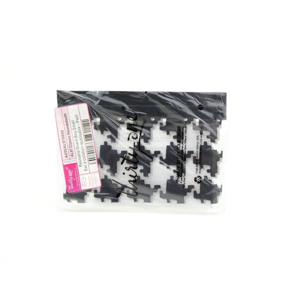 Thirty-One Classic Houndstooth Small & Medium Reusable Snack Bag Set NWT - Picture 3 of 16